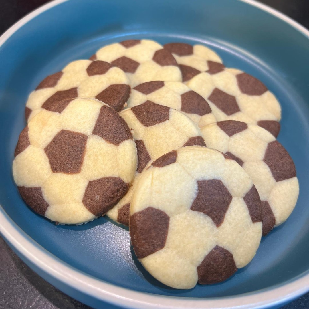 biscuits en forme de ballon de foot