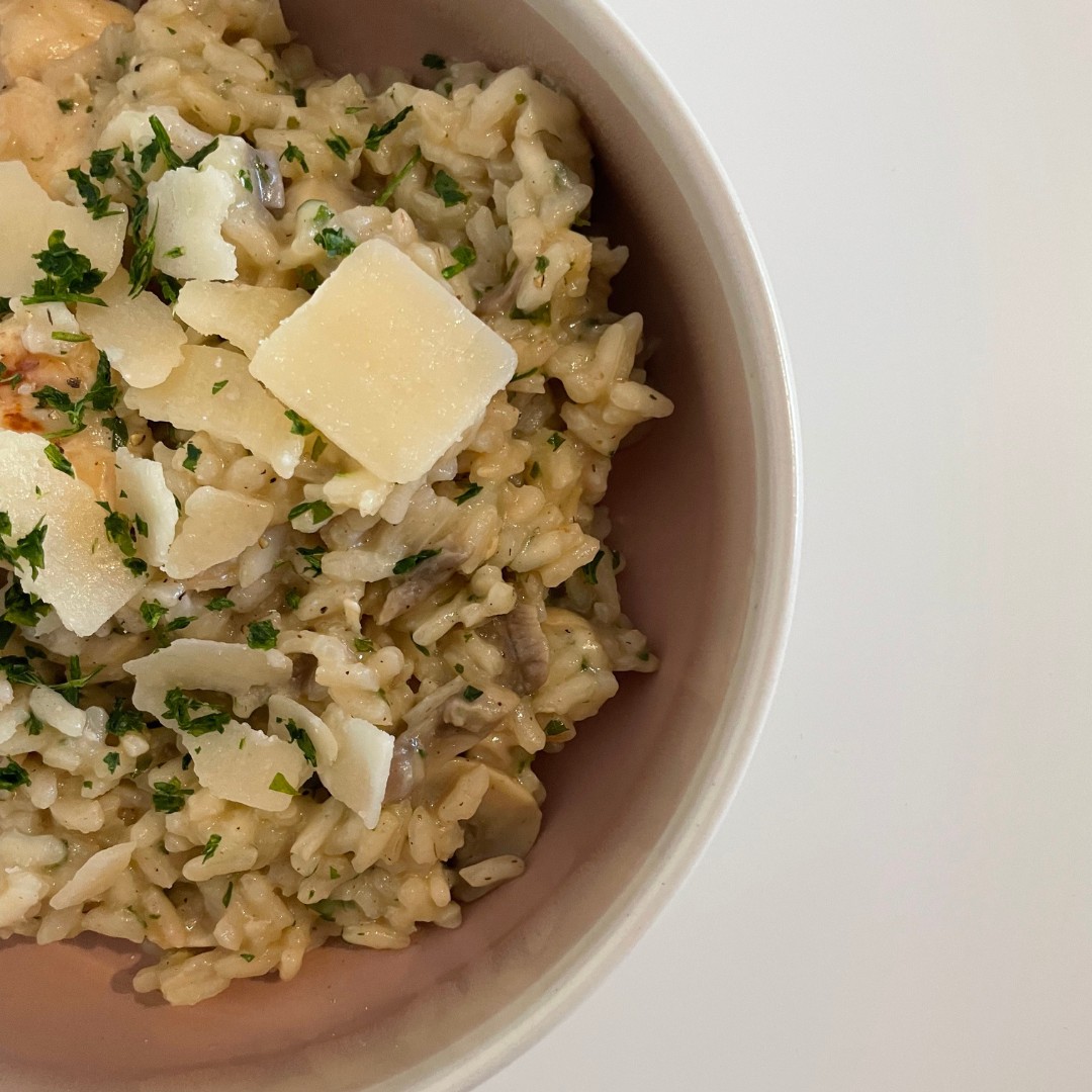 risotto poulet et champignon