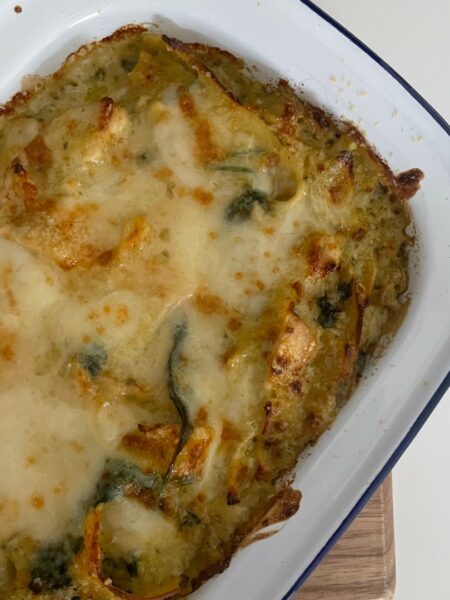 Lasagnes poulet et pesto